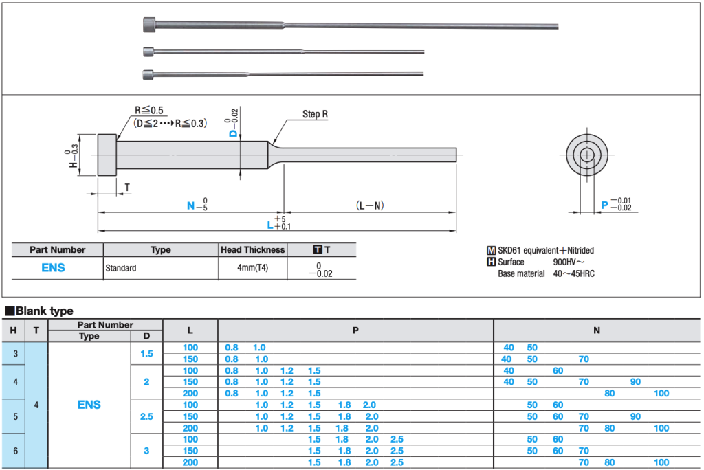 chốt đẩy bậc ENS
