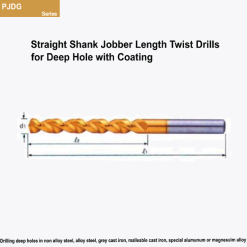 Mũi Khoan Thép Gang HSSCo5 TiN Xoắn 42 Độ PJDG